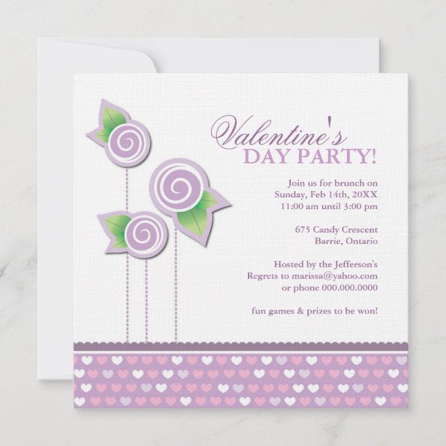 Valentines Party Invitation (Front)