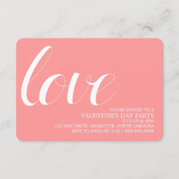 Valentine's Party Invite | Mod Pen Love by Vineyard at Zazzle