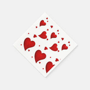 Valentine's party napkin serviettes