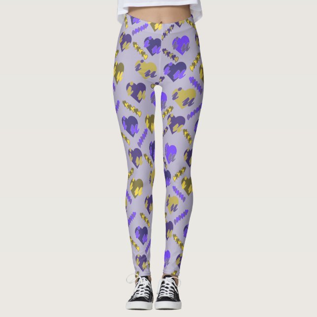 Valentine's Pattern Leggings (Front)