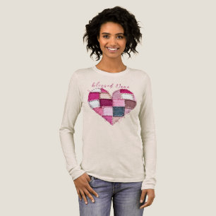 Valentine's Personalized Patchwork  Heart  Tri-Blend Shirt