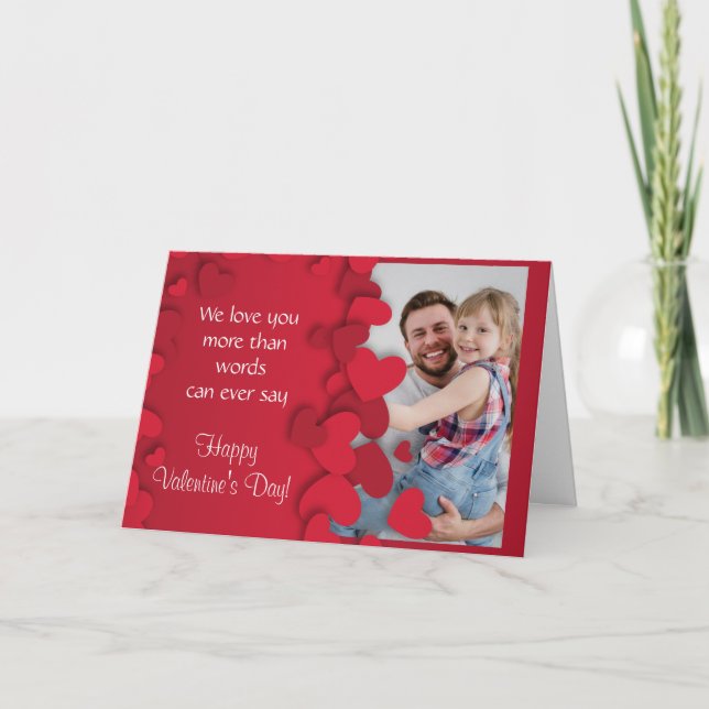 Valentine's Photo Card Hearts 1 (Front)