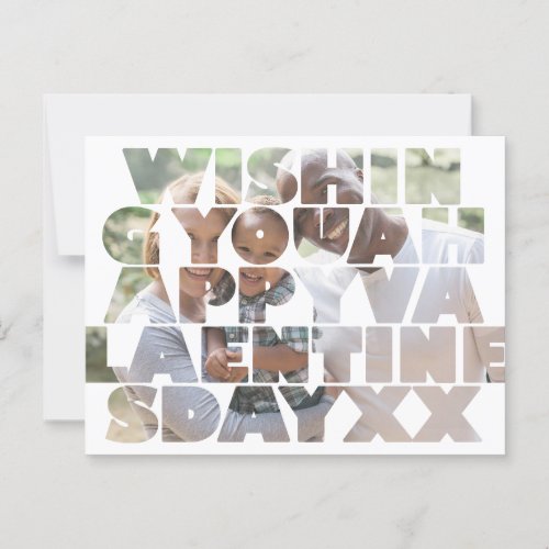 Valentines photo card single photo text