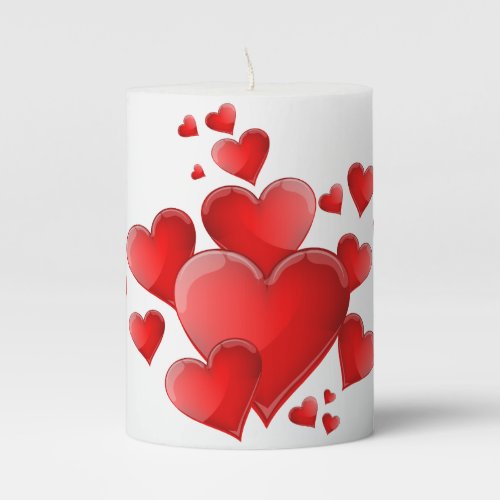 Valentines Pillar Candle
