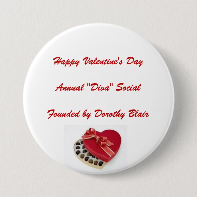 Valentine's Pinback Button (Front)