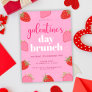 Valentine's Pink Girly Galentine's Day Brunch Invitation