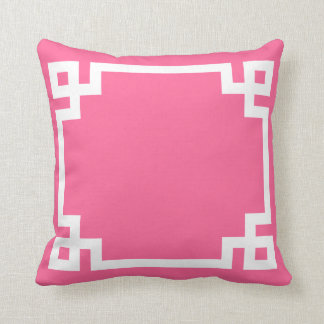 Valentines Pink Greek Key Pillow