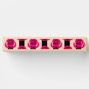 valentines pink roses floral striped topple tower