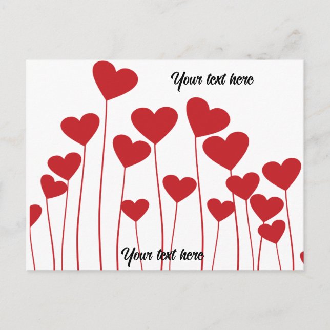 Valentine's postcard - customize text (Front)