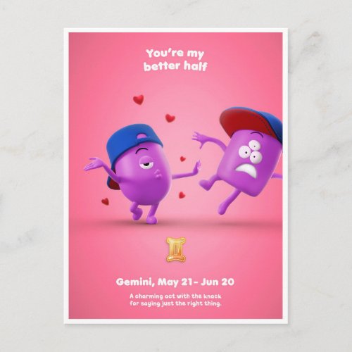 Valentines Postcard for Gemini 