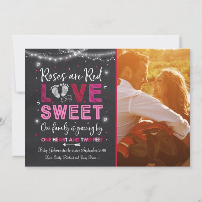 Valentine's Pregnancy Announcement Baby Reveal (Front)