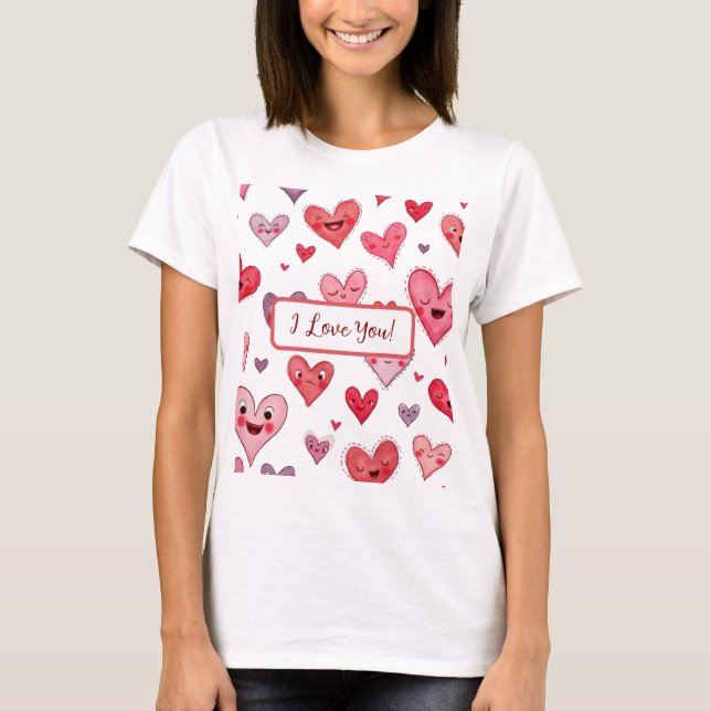 Valentine's print T-shirt (Front)