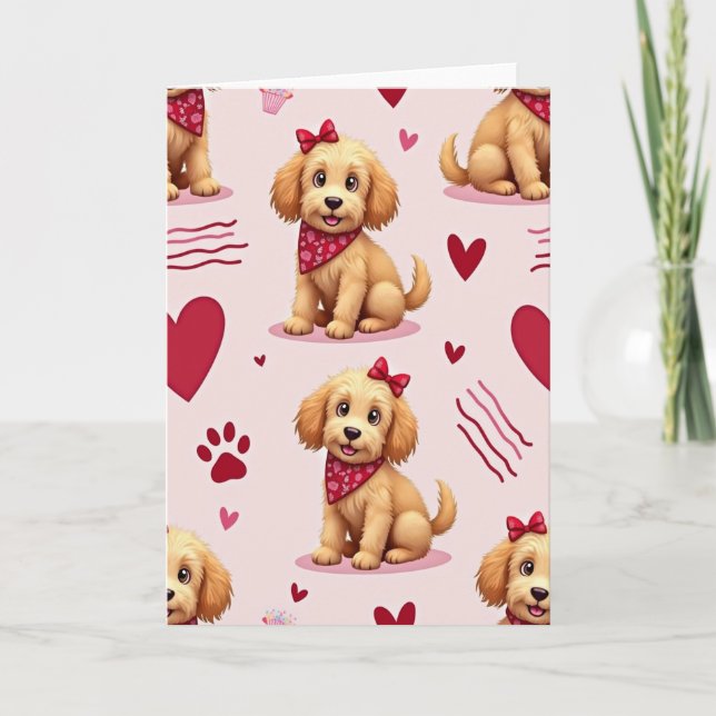 Valentines Puppy Love Card (Front)