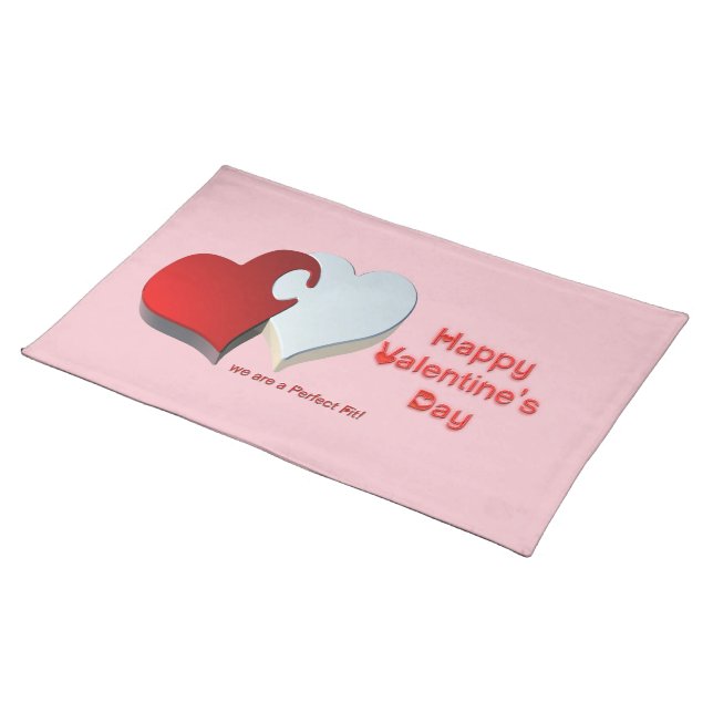 Valentine's Puzzle Cloth Placemat (On Table)