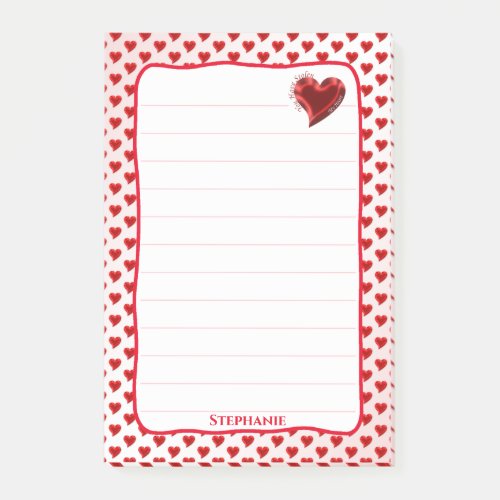 Valentines Quote  You Have Stolen My Heart  Red Post_it Notes