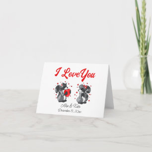  Valentines Raccoon Greeting Card