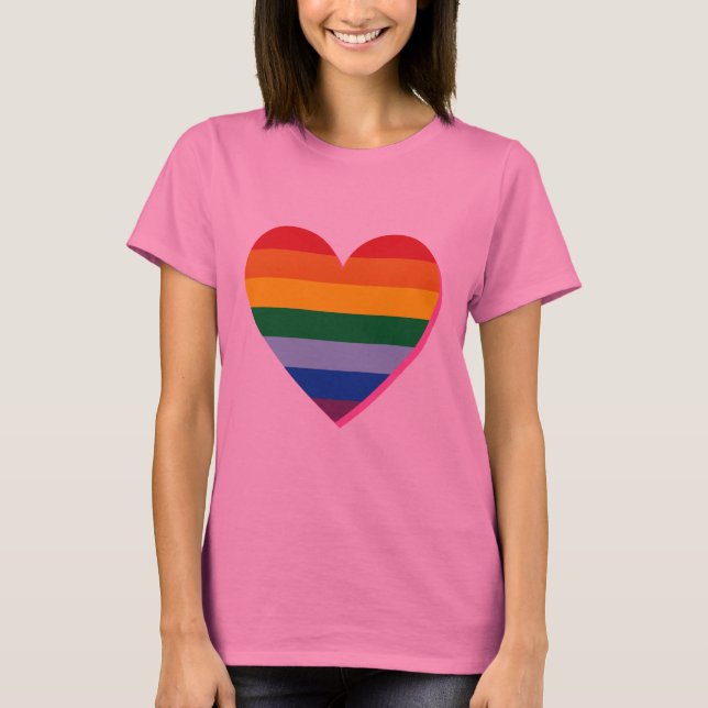 Valentine's Rainbow Cartel Heart T-Shirt (Front)