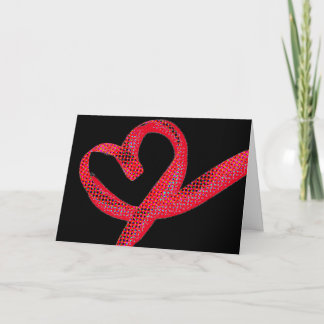 Valentine's red heart card