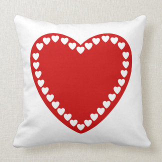 Valentines Red Heart Throw Pillow