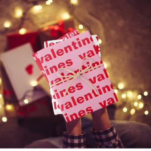 Valentines Red & Pink Wrapping Paper Sheets