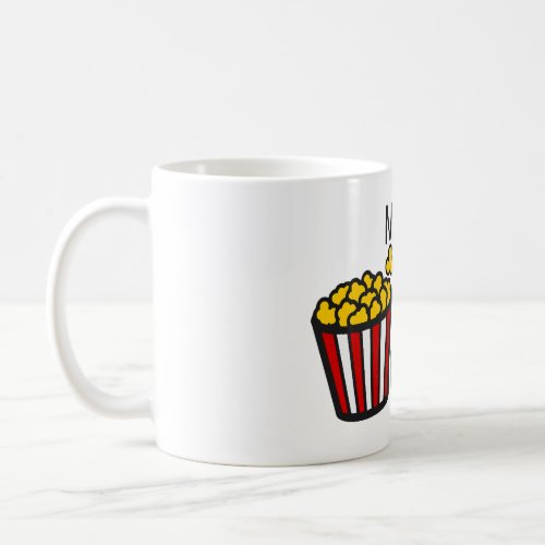 Valentines retro 50s cinema popcorn design coffee mug