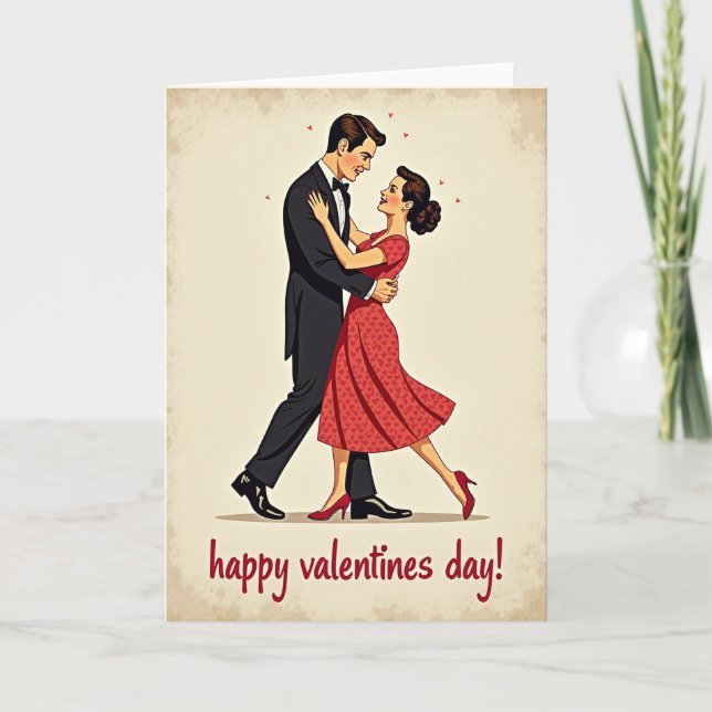 Valentines Retro Love Card (Front)