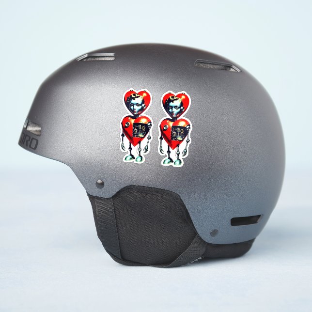 VALENTINES ROBOT STICKER (Helmet Side)