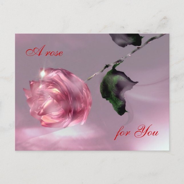 Valentine's Rose Postcard (Front)