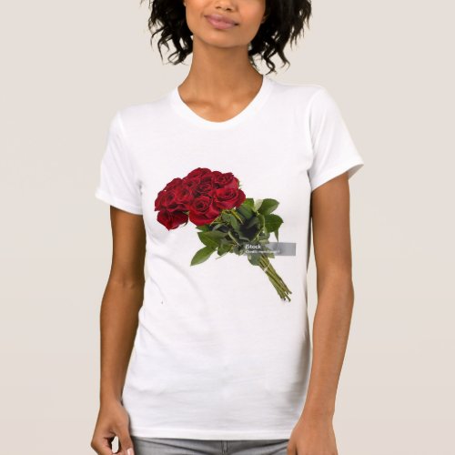 Valentines Roses Womens BasicCanvas Tees T_Shirt