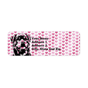 Valentines - Rottweiler Silhouette Label