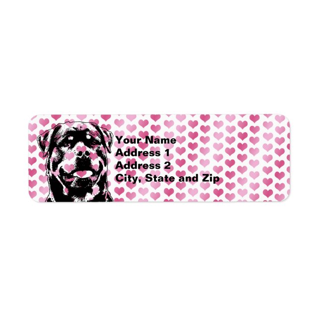 Valentines - Rottweiler Silhouette Label (Front)