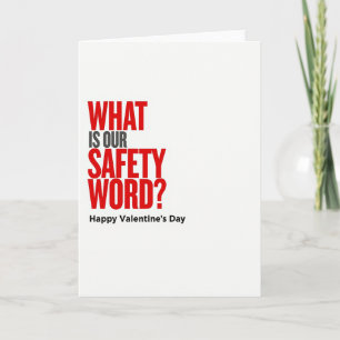 Valentines Safety Word Card