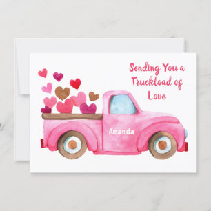Valentine's Sending You Love Personalized Name Holiday Card