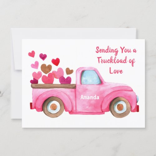 Valentines  Sending You Love Personalized Name Holiday Card