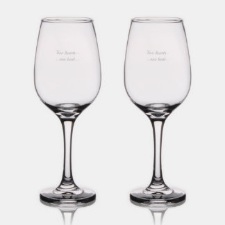 Valentine's Set of 2 Wine Glass 16 OZ standard