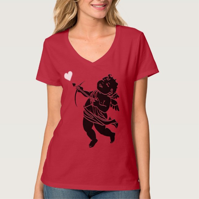 Valentine's Shirt Lady's Cupid Jersey Shirt Custom (Front)
