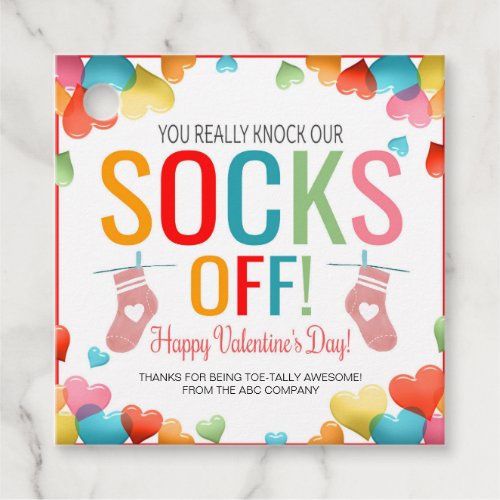 Valentines Sock Gift Tags