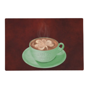 Valentines & St. Patricks Day Cappuccino Art Placemat