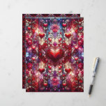 Valentines Stained Glass Scrapbook Paper