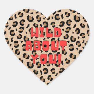 Valentines Sticker- Cheetah Print Heart Sticker