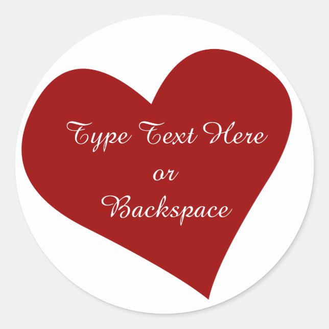 Valentine's Sticker I Love You Sticker Personalize (Front)