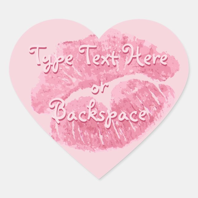 Valentine's Sticker Love Kiss Sticker Personalize (Front)