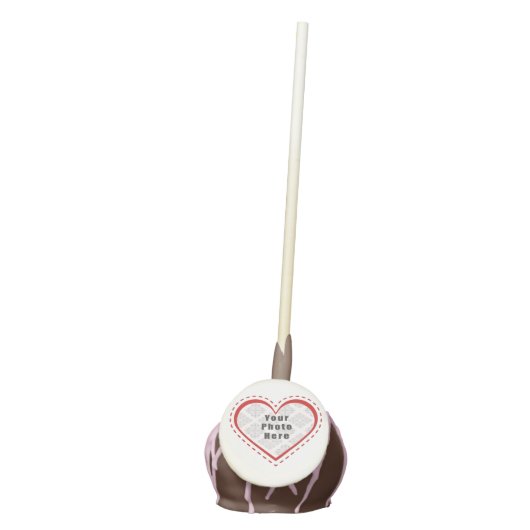 Valentine's Stitched Heart Photo Cake Pops (Front)