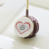 Valentine's Stitched Heart Photo Cake Pops (Front Insitu)