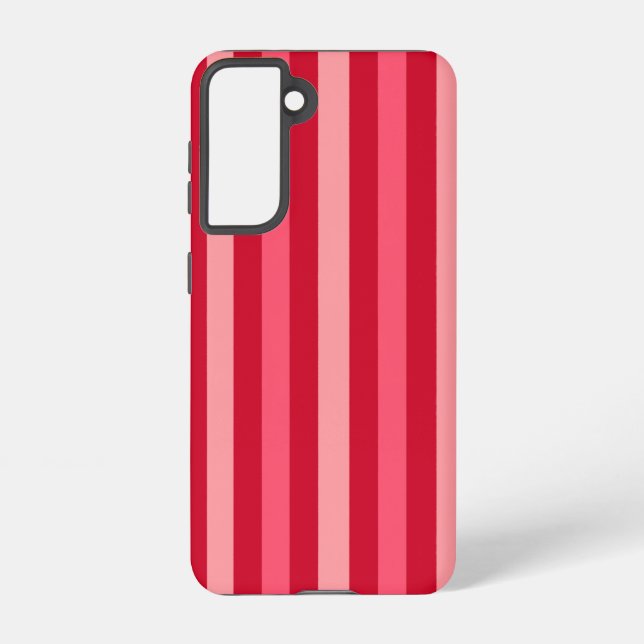 Valentines Stripes of Red and Pink  Samsung Galaxy Case (Back)