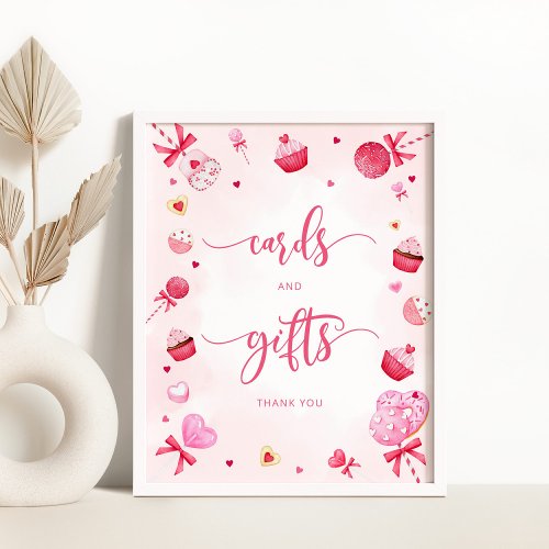 Valentines sweetheart baby shower Cards and gifts Poster