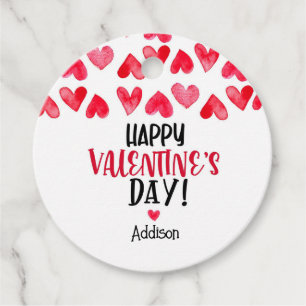 Valentine's Tag, Modern Valentine's Day Favor Clas Tags
