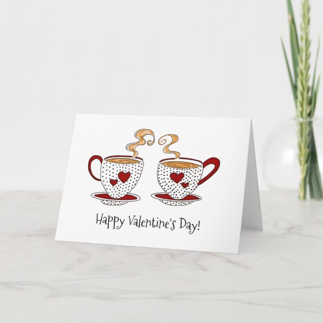 Valentine's Teacup greeting card (Front)