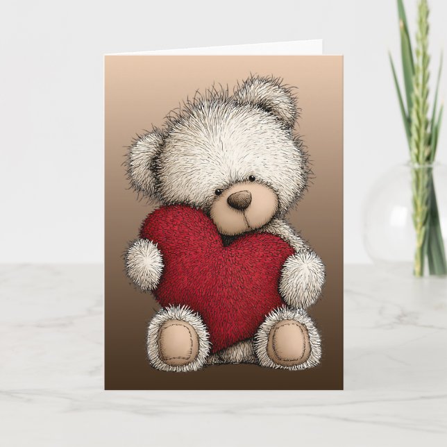 Valentines Teddy Bear Card (Front)