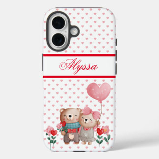 Valentines Teddy Bear Couple in Love Case-Mate iPhone 16 Case